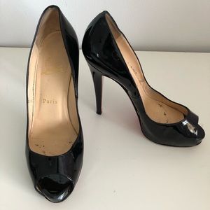 Christian Louboutin Peep Toe Patent Leather